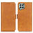 Leather Case Stands Flip Cover Holder M15L for Samsung Galaxy M33 5G Light Brown