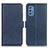 Leather Case Stands Flip Cover Holder M15L for Samsung Galaxy M52 5G Blue