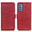 Leather Case Stands Flip Cover Holder M15L for Samsung Galaxy M52 5G Red