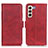 Leather Case Stands Flip Cover Holder M15L for Samsung Galaxy S21 Plus 5G Red