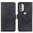 Leather Case Stands Flip Cover Holder M16L for Motorola Moto G51 5G Black