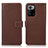 Leather Case Stands Flip Cover Holder M16L for Xiaomi Poco X3 GT 5G Brown