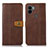 Leather Case Stands Flip Cover Holder M16L for Xiaomi Redmi A1 Plus Brown