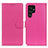 Leather Case Stands Flip Cover Holder M18L for Samsung Galaxy S21 Ultra 5G Hot Pink