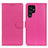 Leather Case Stands Flip Cover Holder M18L for Samsung Galaxy S22 Ultra 5G Hot Pink