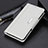 Leather Case Stands Flip Cover Holder M22L for Samsung Galaxy S21 Ultra 5G White
