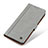 Leather Case Stands Flip Cover Holder M24L for Samsung Galaxy S22 5G Gray