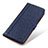 Leather Case Stands Flip Cover Holder M24L for Samsung Galaxy S23 Plus 5G Blue