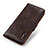 Leather Case Stands Flip Cover Holder M25L for Samsung Galaxy S22 Plus 5G Brown