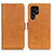 Leather Case Stands Flip Cover Holder M29L for Samsung Galaxy S23 Ultra 5G Yellow