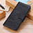 Leather Case Stands Flip Cover Holder ML2 for Samsung Galaxy A23 5G Black