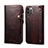 Leather Case Stands Flip Cover Holder MT1 for Apple iPhone 14 Pro Brown