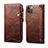 Leather Case Stands Flip Cover Holder MT1 for Apple iPhone 14 Pro Light Brown
