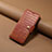 Leather Case Stands Flip Cover Holder MT4 for Apple iPhone 14 Pro Brown