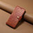 Leather Case Stands Flip Cover Holder MT4 for Apple iPhone 14 Pro Max Brown