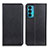 Leather Case Stands Flip Cover Holder N01P for Motorola Moto Edge 20 5G Black