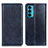 Leather Case Stands Flip Cover Holder N01P for Motorola Moto Edge 20 5G Blue