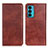 Leather Case Stands Flip Cover Holder N01P for Motorola Moto Edge 20 5G Brown