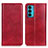 Leather Case Stands Flip Cover Holder N01P for Motorola Moto Edge 20 5G Red