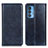 Leather Case Stands Flip Cover Holder N01P for Motorola Moto Edge 20 Pro 5G Blue
