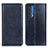 Leather Case Stands Flip Cover Holder N01P for Motorola Moto Edge (2021) 5G Blue