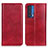 Leather Case Stands Flip Cover Holder N01P for Motorola Moto Edge (2021) 5G Red