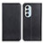 Leather Case Stands Flip Cover Holder N01P for Motorola Moto Edge Plus (2022) 5G Black