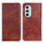 Leather Case Stands Flip Cover Holder N01P for Motorola Moto Edge Plus (2022) 5G Brown