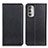 Leather Case Stands Flip Cover Holder N01P for Motorola Moto G Stylus (2022) 4G Black