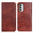 Leather Case Stands Flip Cover Holder N01P for Motorola Moto G Stylus (2022) 4G Brown