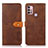 Leather Case Stands Flip Cover Holder N01P for Motorola Moto G10