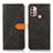 Leather Case Stands Flip Cover Holder N01P for Motorola Moto G10 Black