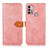 Leather Case Stands Flip Cover Holder N01P for Motorola Moto G20 Pink
