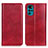 Leather Case Stands Flip Cover Holder N01P for Motorola Moto G22 Red