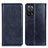 Leather Case Stands Flip Cover Holder N01P for Oppo A53s 5G Blue