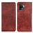 Leather Case Stands Flip Cover Holder N01P for Oppo A94 4G Brown