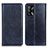 Leather Case Stands Flip Cover Holder N01P for Oppo A95 4G Blue