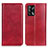 Leather Case Stands Flip Cover Holder N01P for Oppo A95 4G Red