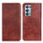 Leather Case Stands Flip Cover Holder N01P for Oppo Reno6 Pro+ Plus 5G Brown