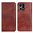 Leather Case Stands Flip Cover Holder N01P for Oppo Reno7 4G Brown