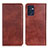 Leather Case Stands Flip Cover Holder N01P for Oppo Reno7 5G Brown