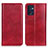 Leather Case Stands Flip Cover Holder N01P for Oppo Reno7 5G Red