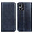 Leather Case Stands Flip Cover Holder N01P for Oppo Reno8 4G Blue