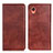 Leather Case Stands Flip Cover Holder N01P for Samsung Galaxy A22 5G SC-56B Brown