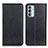 Leather Case Stands Flip Cover Holder N01P for Samsung Galaxy F13 4G Black