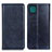 Leather Case Stands Flip Cover Holder N01P for Samsung Galaxy F42 5G Blue