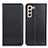 Leather Case Stands Flip Cover Holder N01P for Samsung Galaxy S21 5G Black