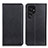 Leather Case Stands Flip Cover Holder N01P for Samsung Galaxy S24 Ultra 5G Black