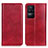 Leather Case Stands Flip Cover Holder N01P for Xiaomi Poco F4 5G Red
