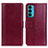 Leather Case Stands Flip Cover Holder N02P for Motorola Moto Edge 20 5G Red